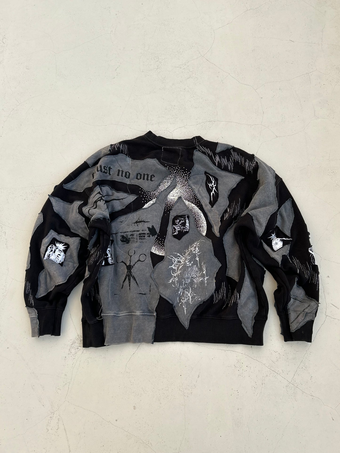 11GREY UPCYCLE SWEATER