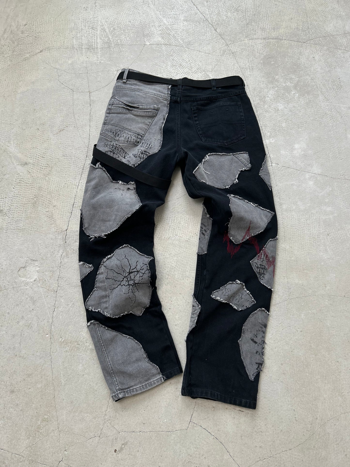 1251UPCYCLE BLACK/GREY PANTS