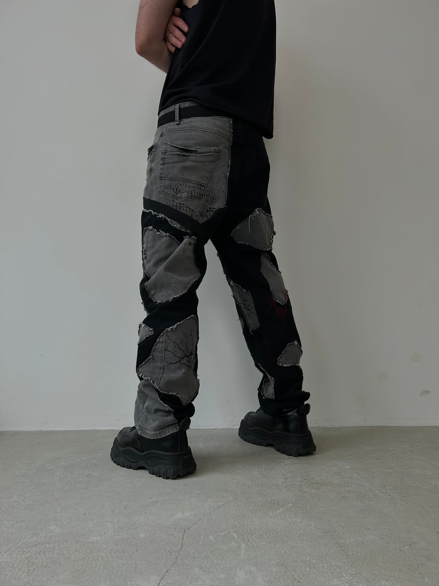 1251UPCYCLE BLACK/GREY PANTS