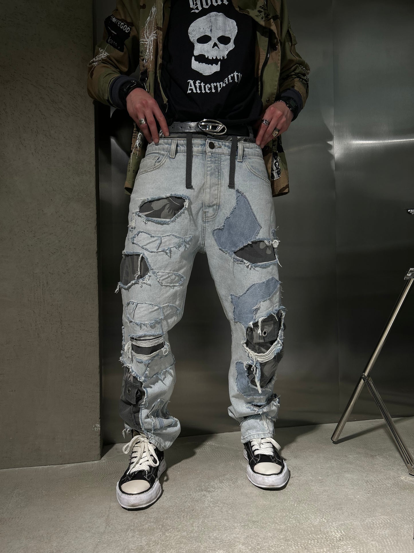 1DENIM UPCYCLE PANTS