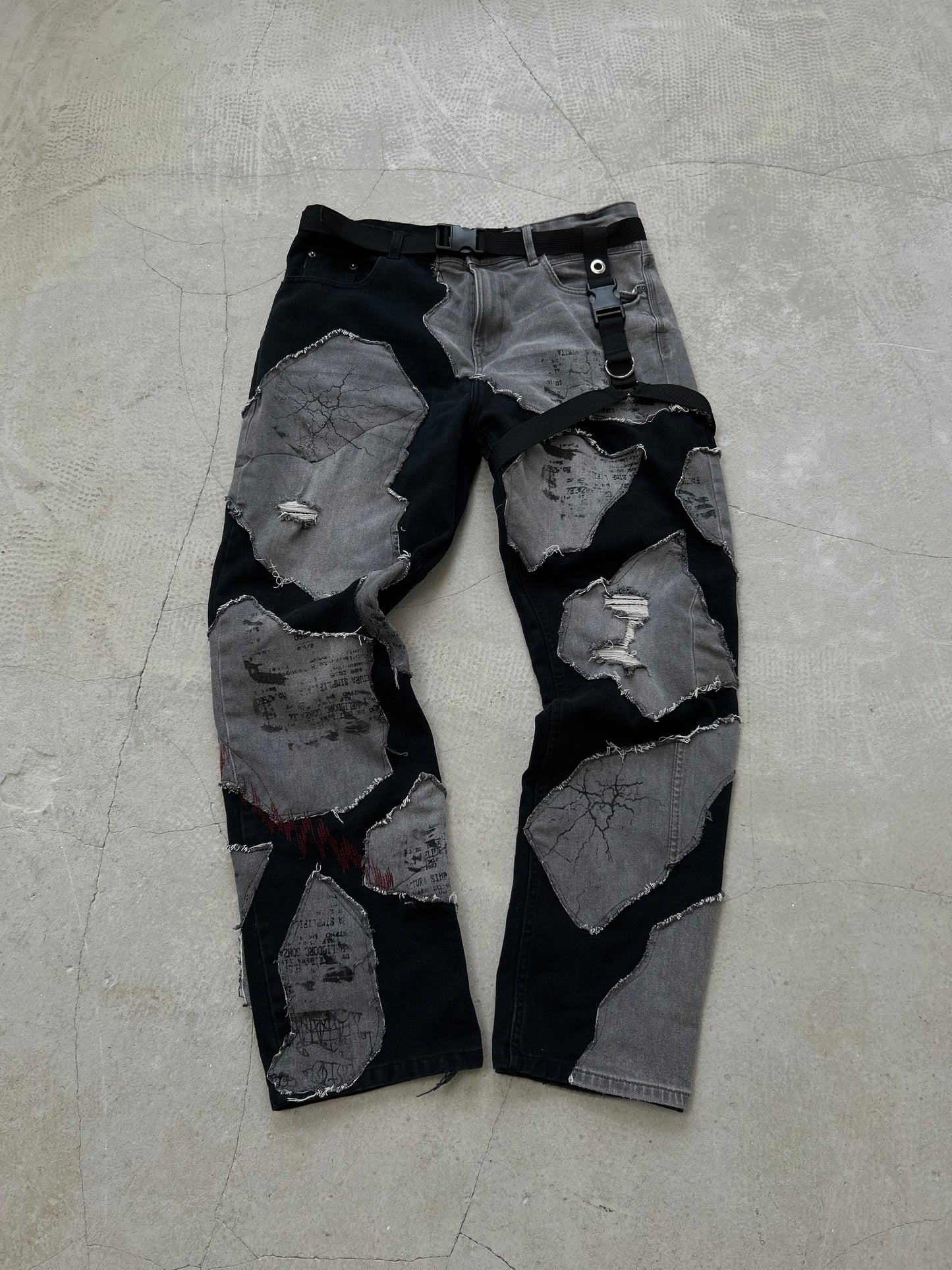 1251UPCYCLE BLACK/GREY PANTS