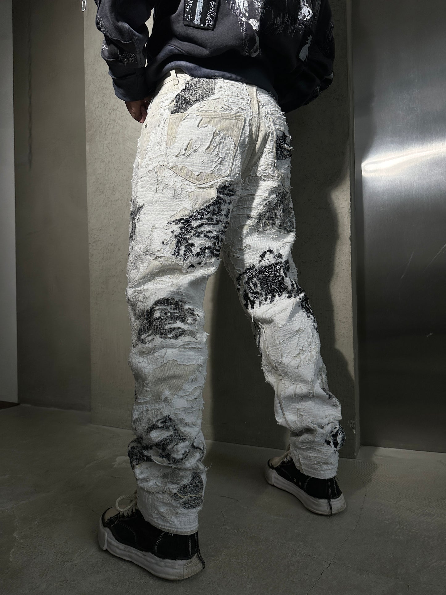 1111BORO PIXEL PANTS