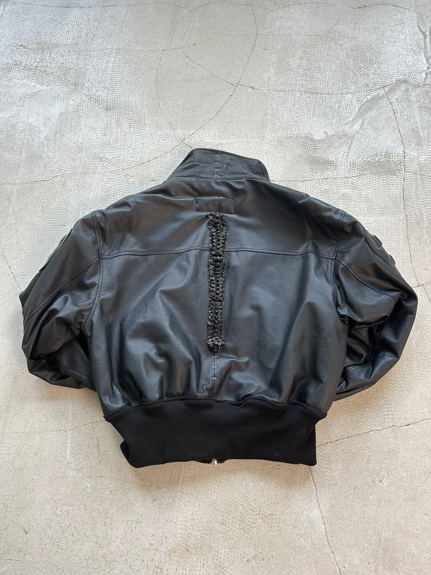 00/SHADOW BORN LEATHER BOMBER