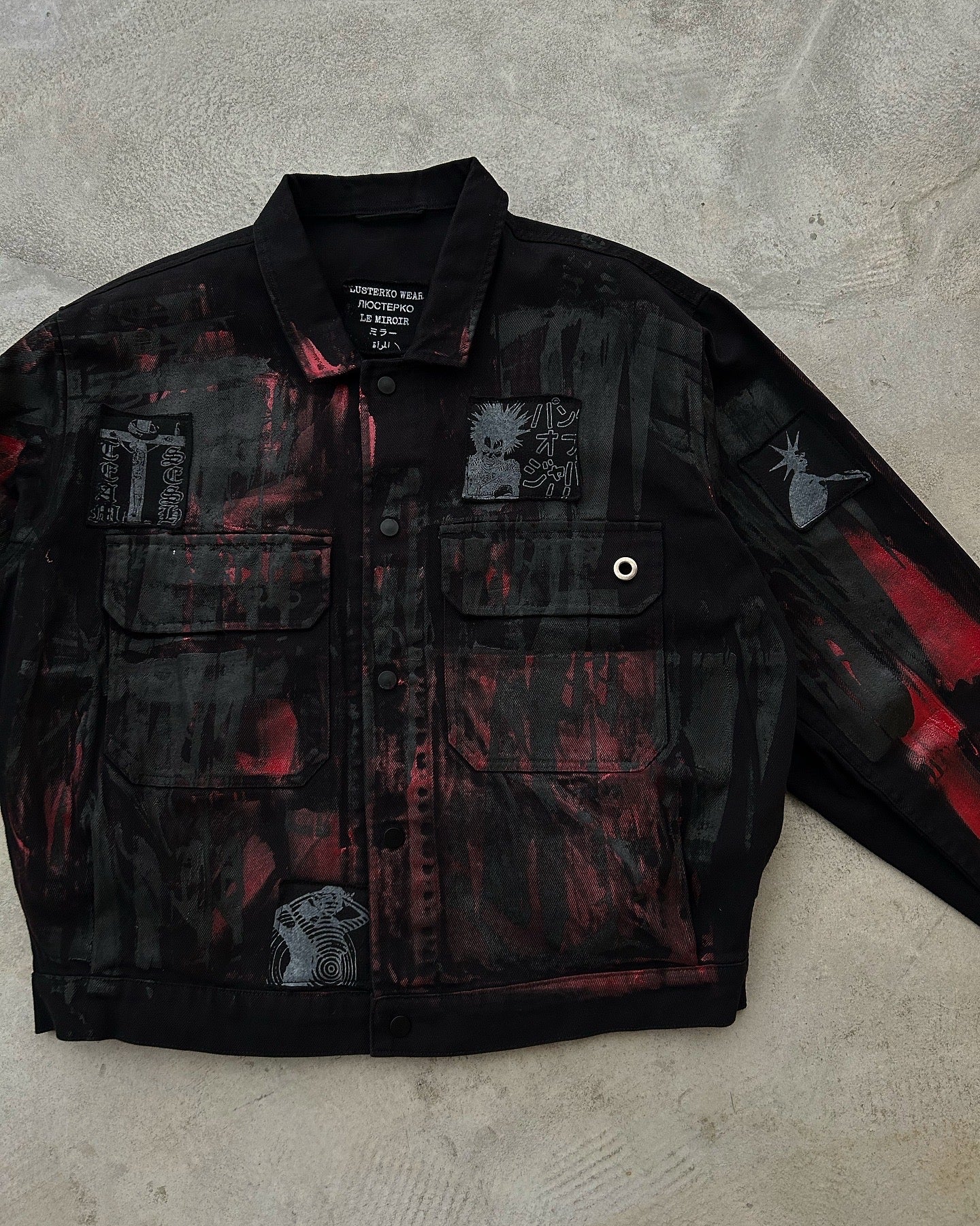 111HARD DENIM BLOODY JACKET