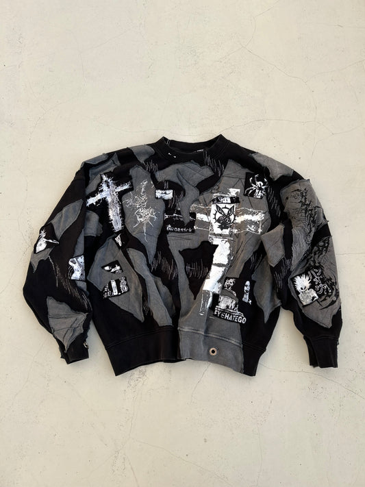 11GREY UPCYCLE SWEATER