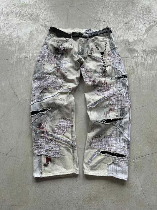 11111PAINTED DESTROYED PANTSS