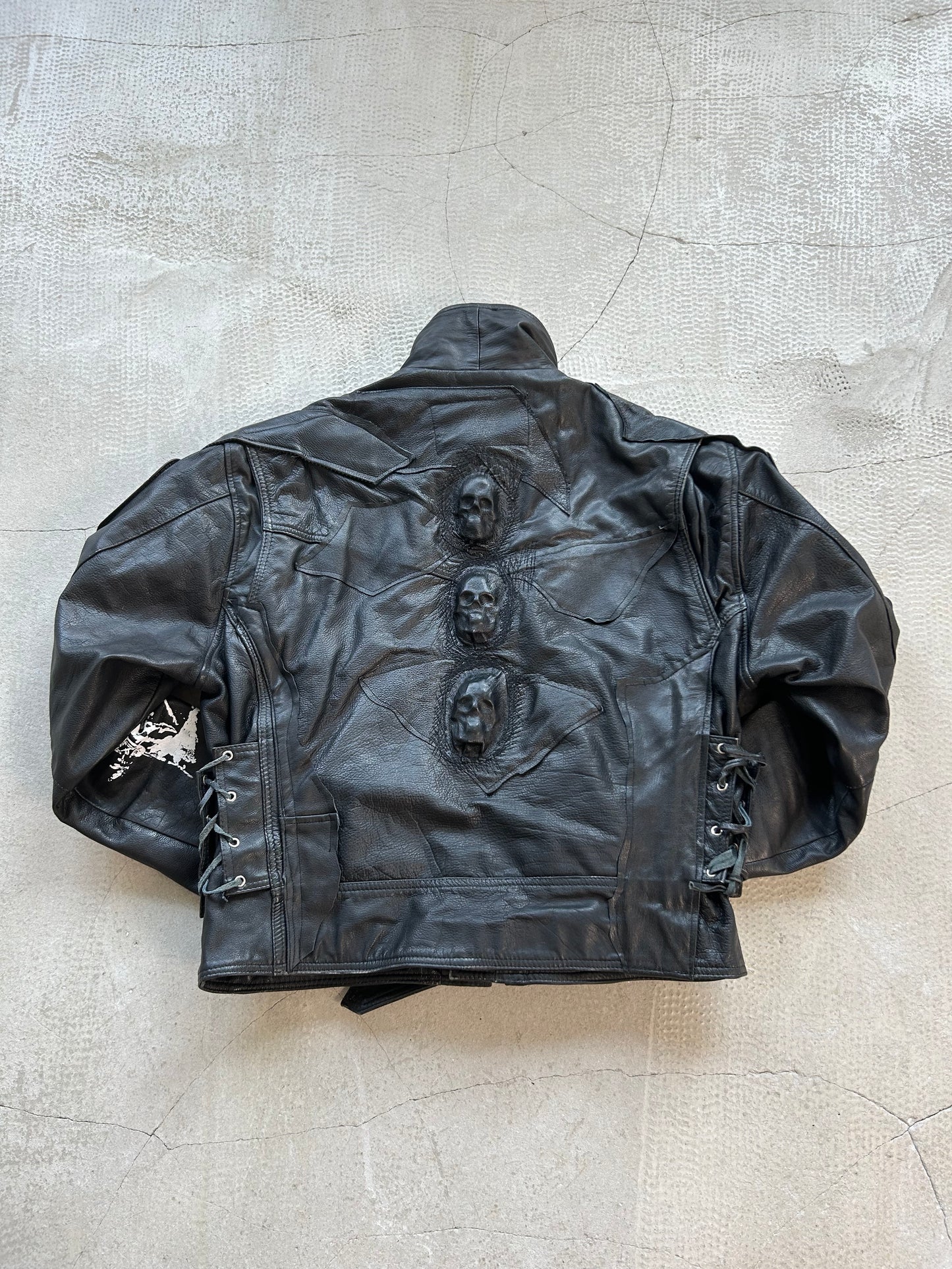 00/ BLACK VEIL LEATHER JACKET