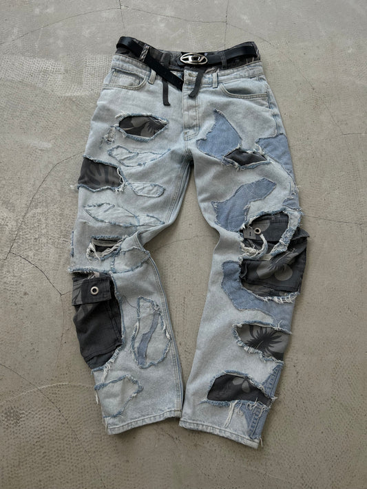 1DENIM UPCYCLE PANTS