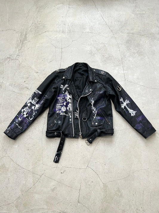 11LEATHER MOTORCYCLE JACKET