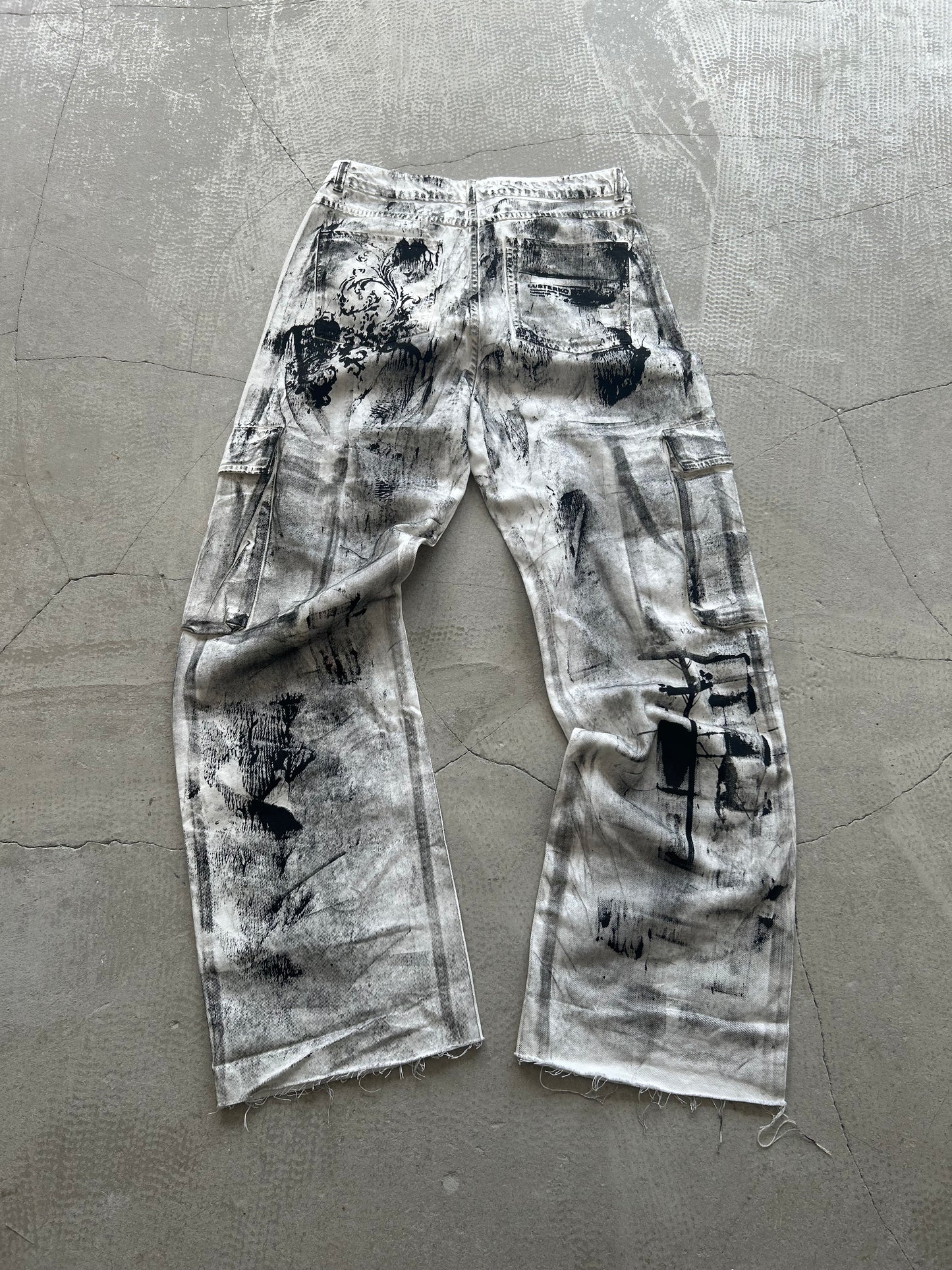 000/ PAINTED CARGO PANTS