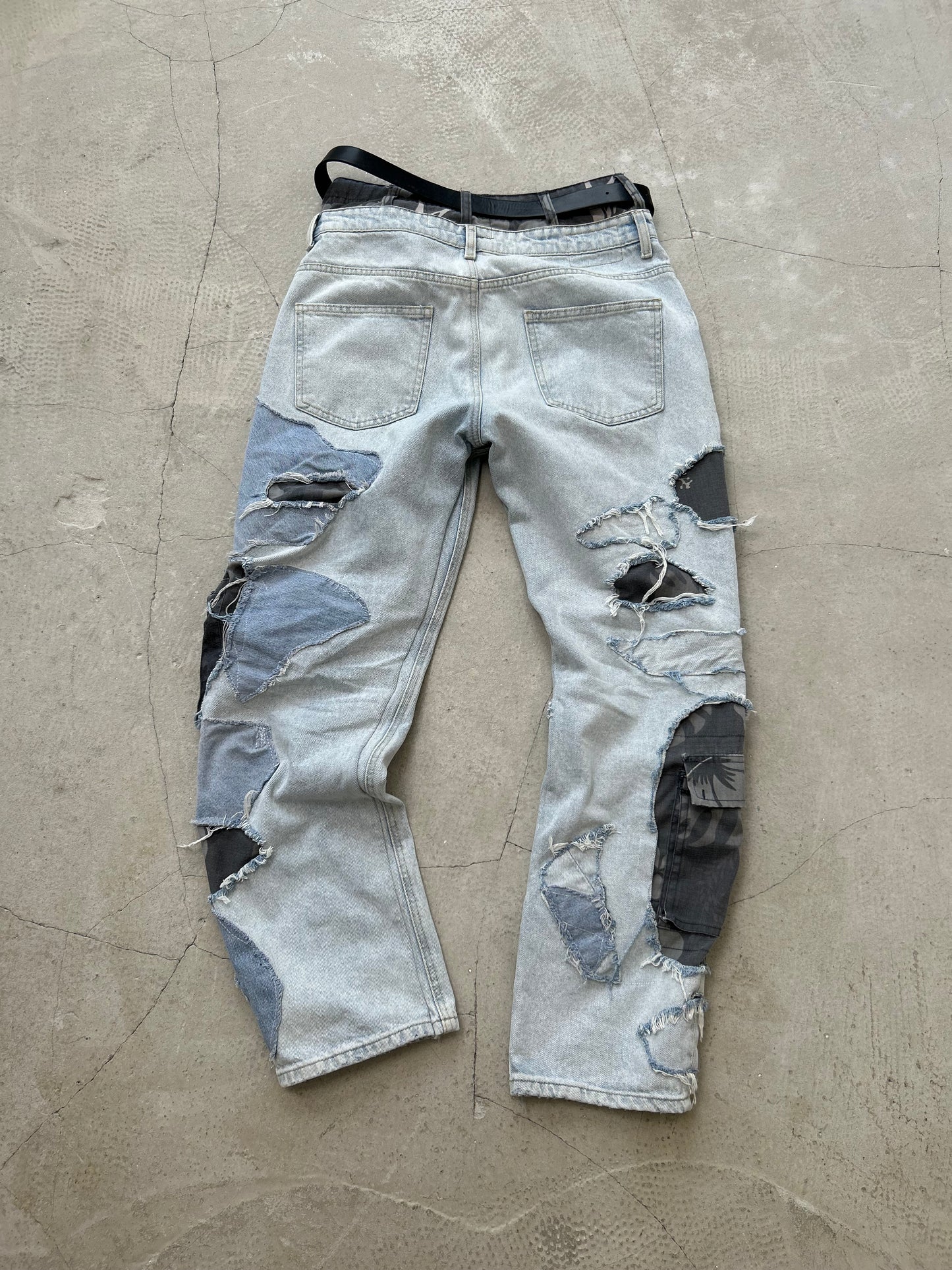 1DENIM UPCYCLE PANTS