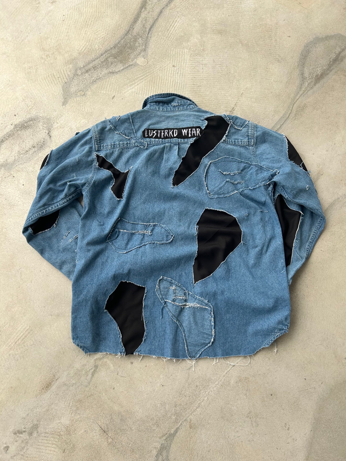 DISTRESSED DENIM SHIRT