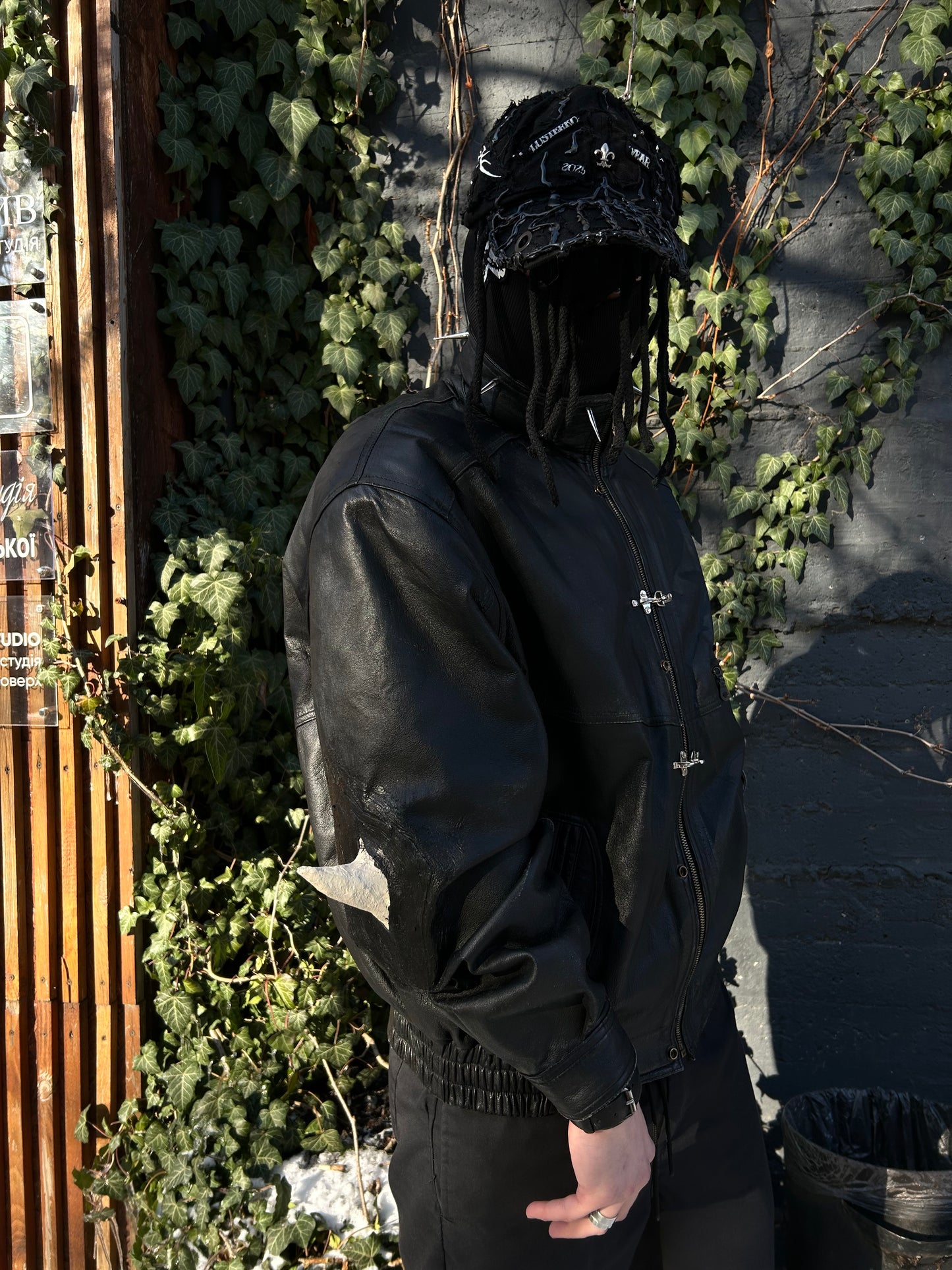 1111LEATHER SCULPTURE JACKET