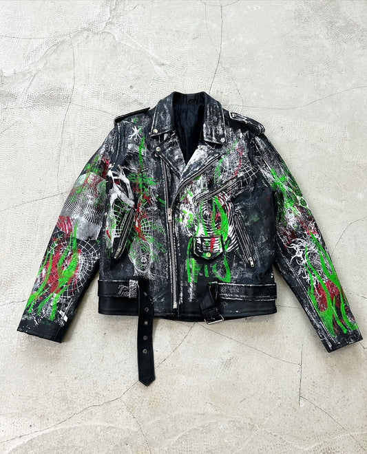 11LEATHER MOTORCYCLE JACKET
