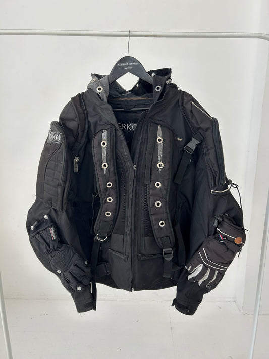 1EXPEREMENTAL UPCYCLE BAG JACKET WITH HOOD